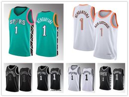 Maillots de basket-ball pour hommes, maillot de ville Victor Wembanyama 2023-24