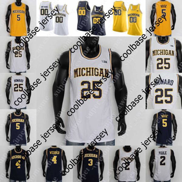 Maillots de basket-ball Michigan Wolverines Maillot de basket-ball Hunter Dickinson Terrance Williams II 2 Bufkin Jaelin Llewellyn Joey Baker Juwan