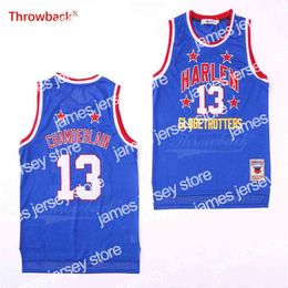 Basketball Jerseys Movie Basketball Jerseys Wilt Chamberlain 13 Harlem Globetrotters Jersey Mens Size S-XXL 001