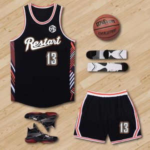 Jerseys de baloncesto New American Jersey, Conjunto de uniformes del equipo de competencia, compra grupal, chaleco de entrenamiento, impresión para hombres y mujeres