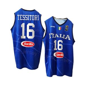 Camisetas de baloncesto Imprimir Italia Baloncesto 2022 EuroBasket 1 Nicolo Mannion Jersey Selección nacional 9 Nicolo Melli 0 Marco Spissu 16 Amedeo Tessitori 20 Simone
