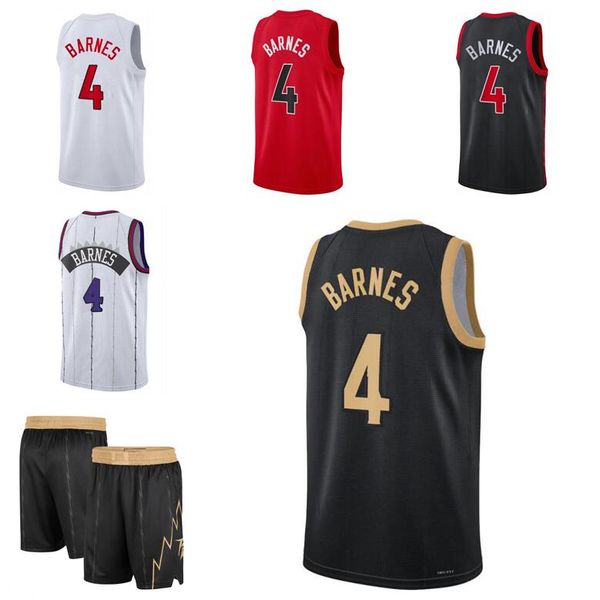 Maillots de basket-ball Scottie Barnes maillot 2021-22 maillot de ville Hommes Jeunesse S-XXL