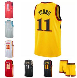 Camisetas de baloncesto Trae Young Jersey John Collins # 20 2021-22 City Jersey Hombres Jóvenes S-XXL