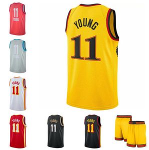 Maillots de basket-ball Trae Young maillot John Collins # 20 2021-22 maillot de ville Hommes Jeunesse S-XXL