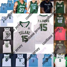 Basketbal jerseys Tulane Green Wave Basketball Jersey NCAA College Jalen Cook Jaylen Forbes Tylan Paus Devon Baker Jadan Coleman Scott