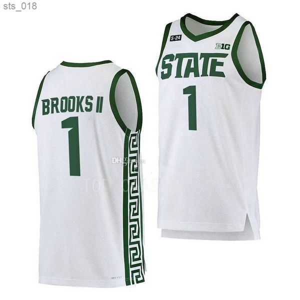 Maillots de basket-ball TYSON WALKER Michigan 2023-24 State Spartans Jersey Joey Hauser Hoggard Jaden 3 Akins Malik 25hall Mady Sissoko PierreH243588