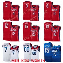 Basketbalshirts Dames Us Basketball Summer 15 Britey Griner Jersey 10 Breanna Stewart 4 Jewell Loyd 9 A'ja Wilson 6 Sue Bird 12