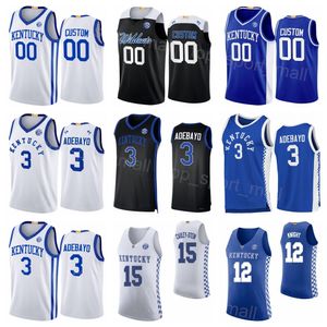 Baloncesto Kentucky Wildcats College Jersey 3 Bam Adebayo 15 Willie Cauley-Stein 12 Brandon Knight 4 Hamidou Diallo 21 Tayshaun Prince 3 Tyler Ulis University NCAA