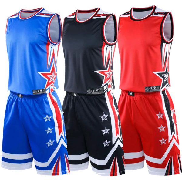 Basketball Men de basket-ball Jersey Set Youth Basketball Training de basket-ball Short uniforme Uniforms sur les femmes Custom