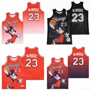 Basketball Moive 23 Mouse GOAT Jerseys Film Fade College Pull Pur Coton Rétro Pour Les Amateurs De Sport Université Respirant Équipe De Retraite Noir Rouge Retraite Homme Cousu