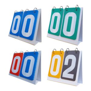 Basketball Multi Sports Scoreboard à 2 chiffres Durable Flip Score Board Score Counter pour les jeux Badminton de football de basket-ball de basket-ball