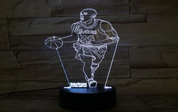 Veilleuse de basket-ball LED 3D lampe de bureau interrupteur tactile veilleuse Superstar Figure APP salle de contrôle décor de fête cadeau pour enfants ami7456037