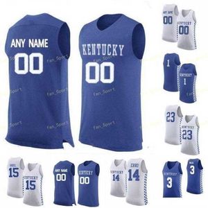 Basketbal Nik1 NCAA Kentucky Wildcats Basketball Jersey 11 Wall 12 Keion Brooks Jr. 12 Towns 13 Riley Welch 14 Brennan Canada 14 Herro Custom