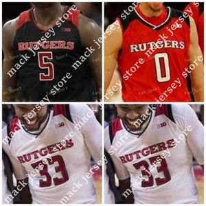 Basketball Nik1 NCAA Rutgers Scarlet Knights Maillot de basket-ball 35 Issa Thiam 42 Jacob Young 55 Luke Nathan cousu sur mesure