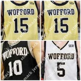 Basketball Nik1 NCAA Wofford Terriers Basketball Jersey 5 Storm Murphy 10 Nathan Hoover 11 Ryan Larson 12 Alex Michael Custom cousu