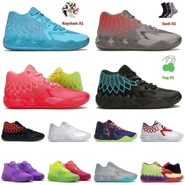 Chaussures de basket-ball Og 1 Designer Lamelo Ball Chaussures de basket-ball Mb.01 Grande taille 12 Rock Ridge Rouge Rick Morty Queen City Blast Hommes Tennis