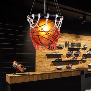 Basketbal Hanglamp Keuken Hanglamp Voetbal Glasverlichting Kinderkamer Industriële Opknoping Licht Armatuur Verlichtingslampen