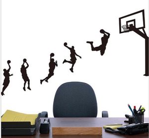 Players de basket-ball Laup Sticker Wall Vinyl Vinyle Murmmaillé Seccules pour les enfants Décoration de la pépinière Décoration Sport pour garçons Room6776758