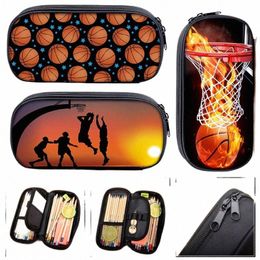 Basket-ball Imprimer Cosmétique Sac Crayon Garçons Filles Cartables Enfants Sac Statique Enfants Crayon Boîte Fournitures Scolaires Sac 79Oa #