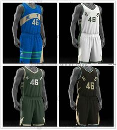 Basketbalsets jerseys+shorts Khris Middleton Bobby Portis Brook Lopez Malik Beasley Jae Crowder Giannis Antetokounmpo Damian Lillard Pat Connaughton Beverley