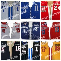 Ensembles de basket-ball Homme College Basketball Jersey Toutes les équipes Kyrie George Durant Irving Wall Simmons Lillard Mitchell Allen Leonard Iverson Ayton Embiid Link