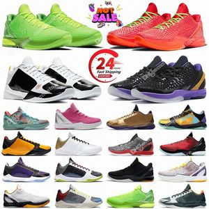 Chaussure de basket-ball commémorative Zoom 6 Reverse Grinch Mamba Chaussures de plein air hommes Mambacita Bruce Lee Big Stage Chaos 5 Anneau convexe en métal pour hommes jouant R r6dg #