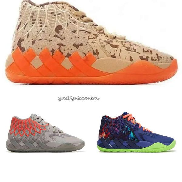 Chaussure de basket-ball Mew Shoes Mb.01 Rick et Morty Chaussures de basket-ball à vendre Lamelos Ball Hommes Femmes Iridescent Dreams Buzz City Rock Ridge Rouge Mb01 Galaxy Not Top