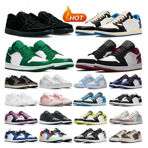 Jumpman 1 Heren Dames Lage Basketbalschoenen Jordens 1s Dames Blue Moon Red Banned Bred Chicago Black Toe Court Purple Game Royal UNC Shadow Sneakers 36-46