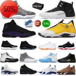 Chaussures de basket 12 11 13 14 Chaussures de basket Hommes Jumpman 11s Cool Grey Bred Concord 12s Playoffs Royalty Taxi 13s Court Purple French Blue 14s