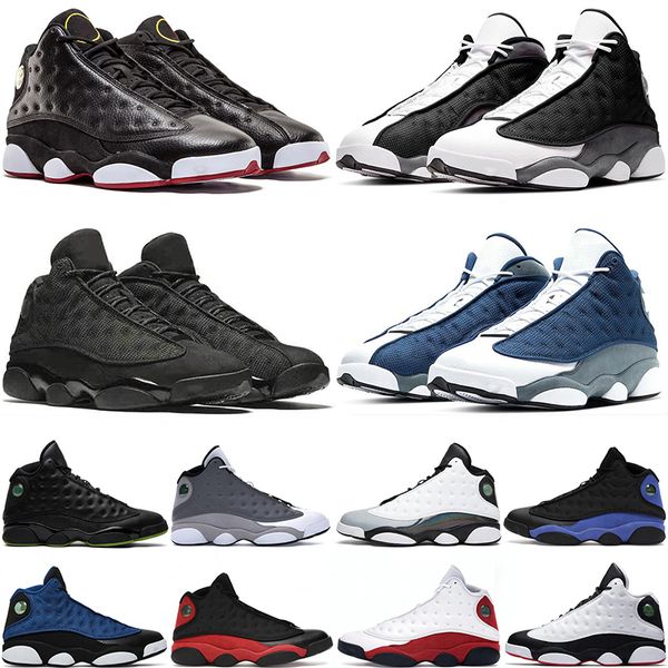 chaussures de basket 13s hommes 13 formateurs éliminatoires noir silex chat noir silex université bleu rouge silex chanceux vert marine obsidienne sports de plein air nouvelles baskets 40-47