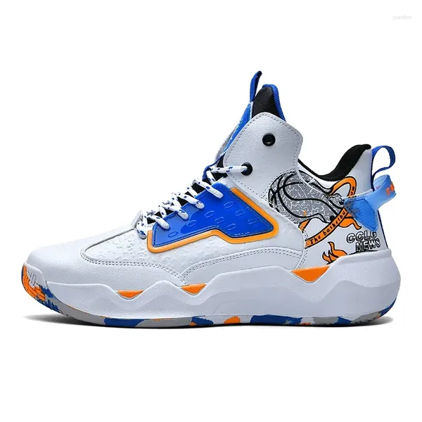 Chaussures de basket-ball tendance pour garçons, baskets de Sport de plein air de styliste pour hommes, baskets montantes de marque, 2024