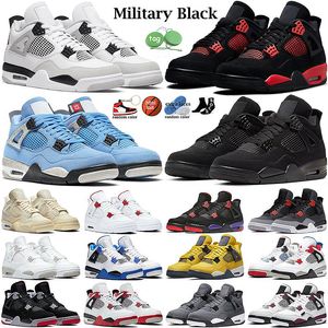 4 basketbalschoenen voor mannen Women 4S Militaire zwarte kat Universiteit Blue Sail Thunder Red White Oreo Cactus Jack Infrared Cool Gray Mens Sports