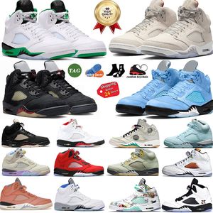 Jumpman 5 chaussures de basket-ball UNC Aqua 5s Burgundy Racer Blue Lucky Green Light Orewood Brown Fire Red Oreo Sail Pairs Anthracite What The pour hommes Baskets Baskets