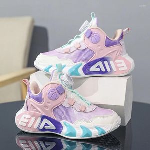 Chaussures de basket-ball All Season Kids Cute Pink Girls Sneakers décontracté non glissée pour enfants Trainage Athletic Boys Sports