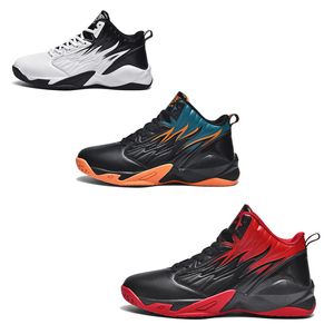 Chaussures de basket-ball noir blanc rouge vert orange nouveaux formateurs de sport pour jeunes étudiants baskets de formation de compétition hommes femmes chaussures antidérapantes mocassins de couple A002