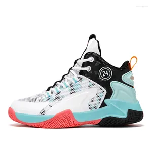 Chaussures de basket-ball pour enfants et garçons, montantes, respirantes, antidérapantes, rembourrées, pour entraînement des étudiants, Sports de Combat réels