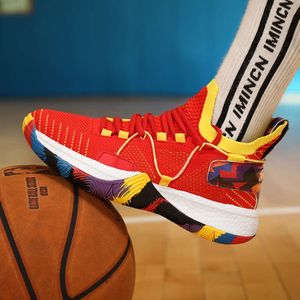 Basketbalschoenen comfortabel en lichtgewicht in de zomer Fashionable Mens Trend Shock Absorptie Ademend gaassporten voor mannen