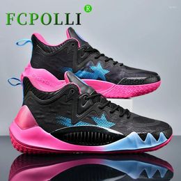 Zapatos de baloncesto para hombre, botas resistentes, calzado deportivo transpirable para niños, zapatillas de deporte de tobillo alto de diseñador para hombre