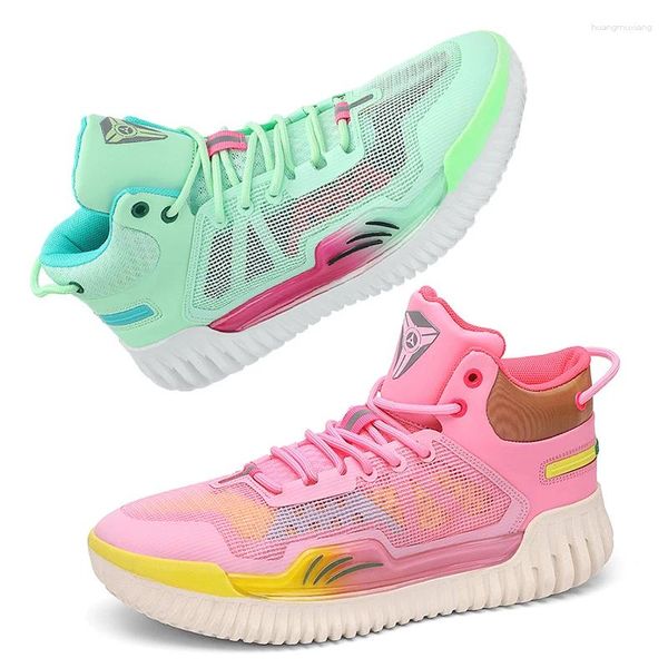 Zapatos de baloncesto de alta calidad para hombre, zapatillas antideslizantes, entrenamientos deportivos de gimnasia, cojín usable para mujer y niño