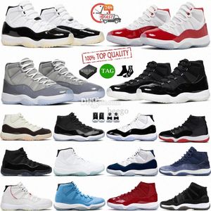 Chaussures de basket-ball Jump Man 11 Hommes Femmes 11s DMP Gratitude Cherry Jubilee Snakeskin Cool Grey 25e anniversaire 72-10 Low Bred Pure Cement d6ig #