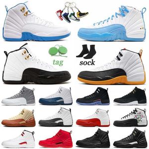 Chaussures de basket-ball Jumpman 12 AAA Quality Men Women Sneakers Trainers Sports 12s confortable Breathable J12 25 ans en Chine Ov White Game Jordam