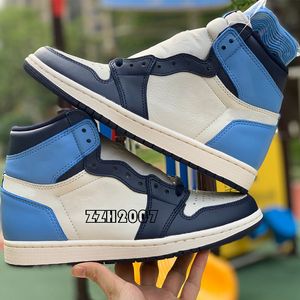 AJ1 SHOES Basketball Chaussures Jumpman air jordan 1S og High Twist Twist Lucky Green Bio Birk Refleftive Blanc Royal Chicago Toe Obsidian Unc Patent Running Sneakers