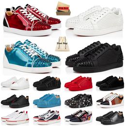 Red Bottom Designer Chaussures de loisirs hommes et femmes Flat Low Cut Platform Sneakers Luxury Vintage Bottoms Loafers Fashion Spikes Party Luxury Trainers