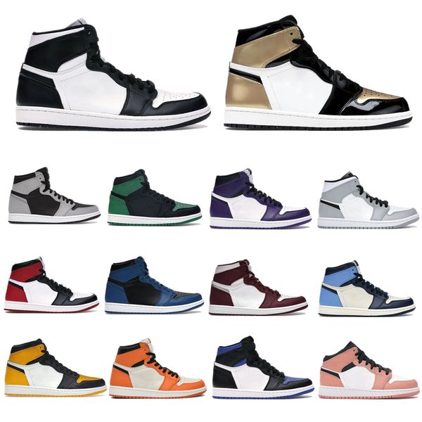 Hommes Femmes Chaussures Baskets Plates High Panda Noir Blanc Gris Brouillard Triple Rose Université Bleu Or Côte Rouge Loup Gris Deisgner Sneaker Baskets Casual Chaussures De Course