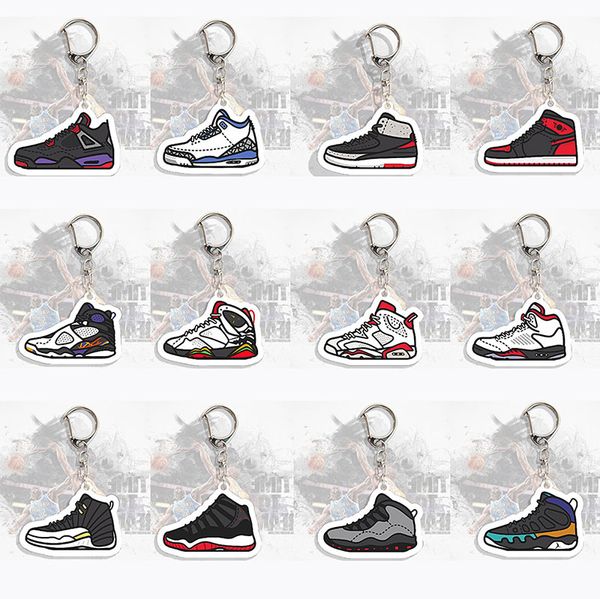 Chaussures de basket-ball Keychain Fashion Sport Celebrity Figure Cartoon Plane Backpack Pendant Pending Handbag Chain pour les fans Cadeaux de souvenirs