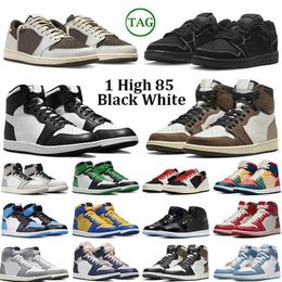 1 chaussures hautes 1s bas hommes femmes noir Phantom Reverse Mocha Olive Concord Chicago Lost and Found Patent Bred True baskets pour hommes baskets de sports de plein air