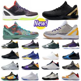 Chaussures de basket-ball Mamba Zoom 6 5 Protro Grinch Mambacita Gigi Sweet 16 Challenge Red Bruce Lee Lakers Rings Black Gold Baskets de sport pour hommes