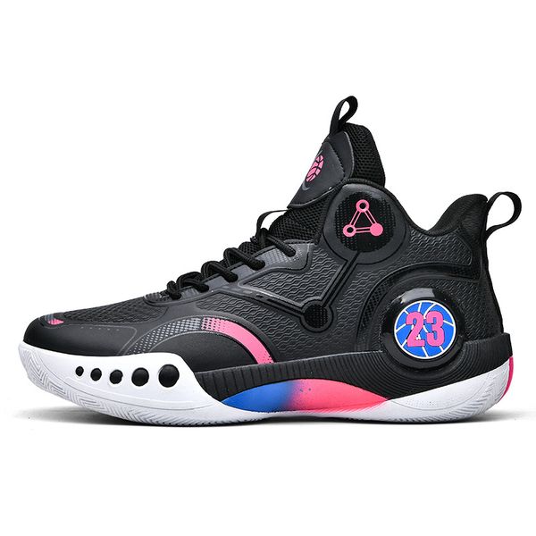 Chaussures de basket-ball hommes et femmes automne et hiver étudiant jeunesse compétition baskets de sport professionnel chaussures de combat réelles garçons baskets de course E001