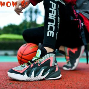 Zapatillas de baloncesto hombres de zapatillas de deporte gruesas al aire libre diseño de llamas de moda deportiva al aire libre