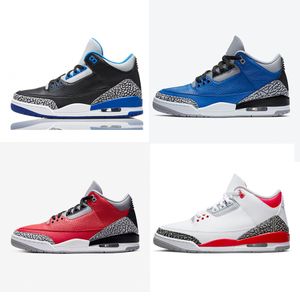 Zapatos de baloncesto Hombres Jumpman 3 3s Desierto Elefante Deporte Azul Cemento Fuego Rojo Medianoche Azul marino OG Zapatillas de deporte para hombre para mujer UNC Láser Naranja Mocha Zapatos deportivos bajos Entrenadores